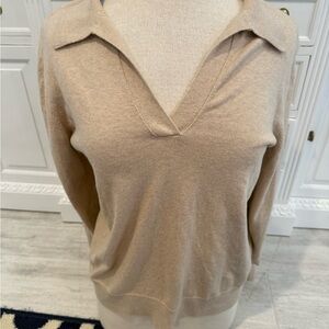 J. Crew Factory Beige V-Neck Sweater
